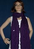 Scarf 2278 Purple Frill Dupatta Chunni Shawl Shieno Sarees #2278